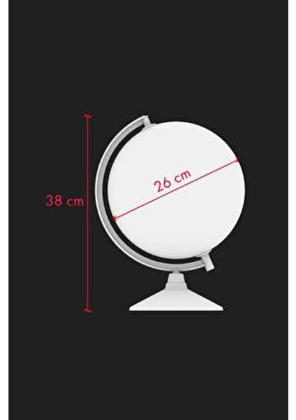 26 cm Işıklı Fiziki Küre Modern Tasarım Pastel Renklerle Eğitim Aracı