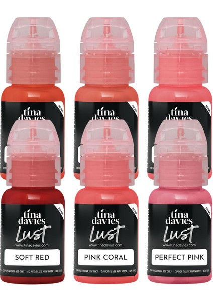 - Tina Davies Collection Lust Lip Kit - 6'lı Kalıcı Makyaj Boya Seti - 15 ml
