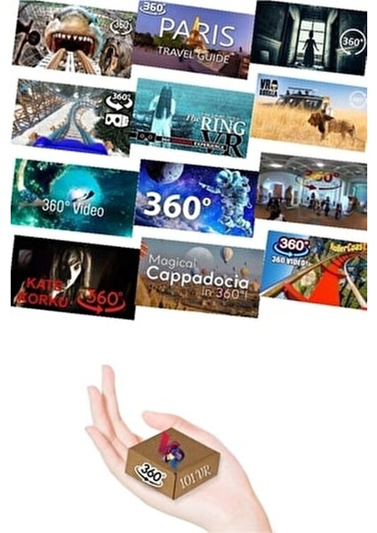 Sanal Gerçeklik Gözlüğü Ar-Vr Küpü Eğlence İçerik Paketi 360 Derece Uyumluluk fiyatları