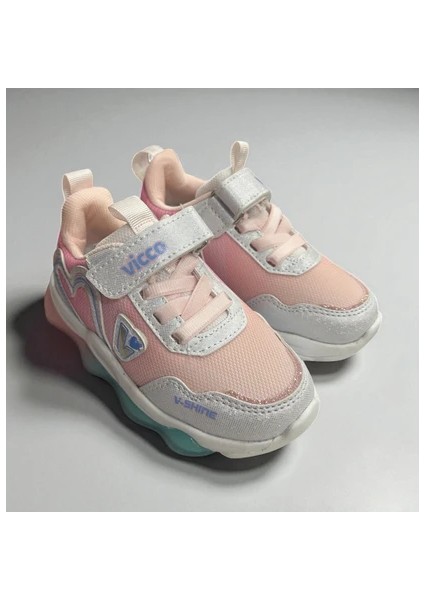 Vicco Heart Kız Çocuk Işıklı Cırtlı Phylon Spor Ayakkabı