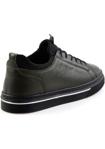 Haki Hakiki Deri Erkek Sneaker E01082000603 modelleri