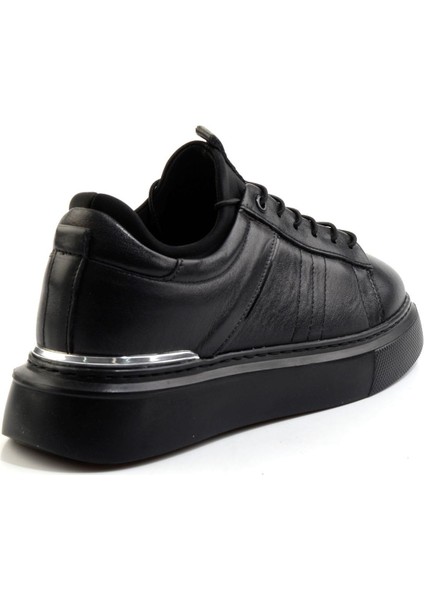 Siyah Hakiki Deri Erkek Sneaker E01082010403 modelleri