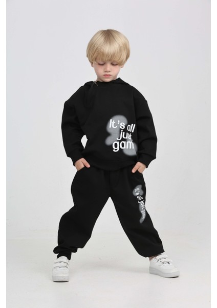 Erkek Çocuk Yaka Fermuarlı Eşofman Takım