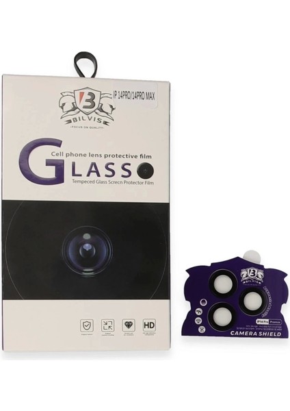 iPhone 14 Pro Max Bilvis Titan Kamera Lens - SIYAH-(5796)