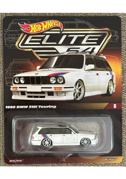 Elite 64 - 1990 Bmw 318I Touring Beyaz 1:64 Diecast Model Araba