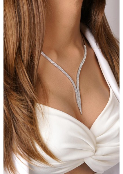 14 Ayar Altın 3 Sıralı Sarkıt Su Yolu Kolye fiyatları