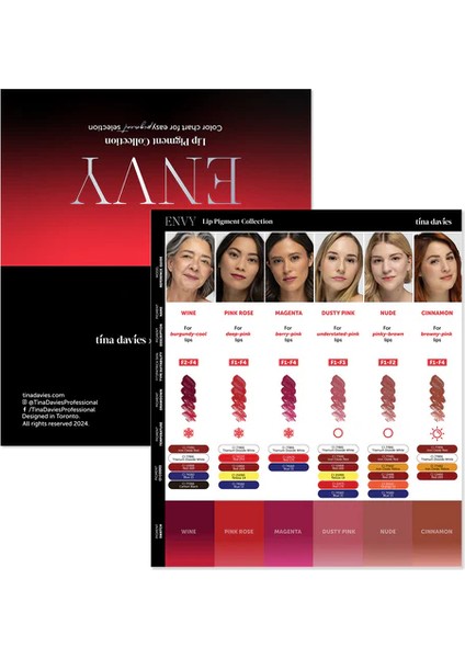 - Tina Davies Collection Envy Lip Collection - 6'lı Kalıcı Makyaj Boya Seti - 15 ml fiyatları