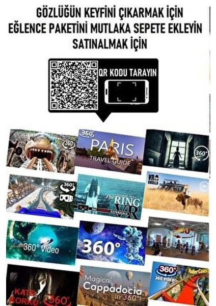 VR Box Sanal Gerçeklik Gözlüğü Kumandalı Kullanım İçin Uygun Yeni Nesil Tasarım