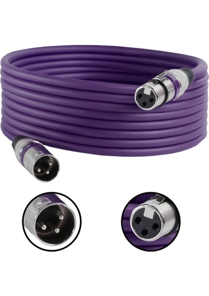 MXL-3M-5X Kaliteli XLR TO XLR 3 mt. Mikrofon Kablosu (5 Adet 5 Renk) modelleri