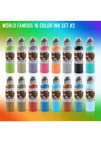 World Famous 16 Color Ink Set 1OZ/30ML -2