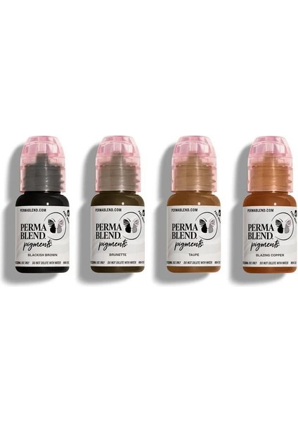 - Light To Dark Eyebrow Mini Set - 4'lü Kalıcı Makyaj Boya Seti - 15 ml