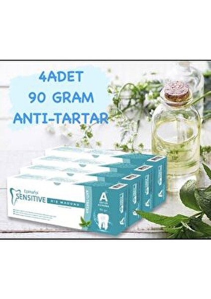 Diş Macunu 4'lü Set 90 gr Bitkisel İçerik Kahve Lekelerine Karşı Etkili fiyatları