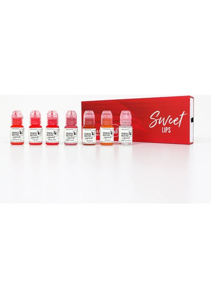 - Sweet Lip Kit - 7'li Kalıcı Makyaj Boya Seti - 15 ml