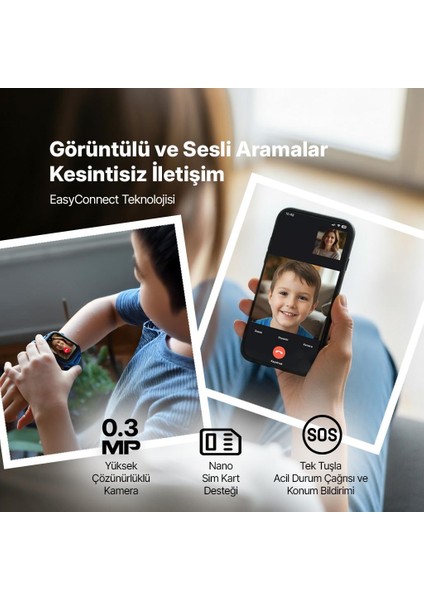 Kidi Lite GPS 4G Sim Kartlı Akıllı Çocuk Saati Lacivert 2KSW01