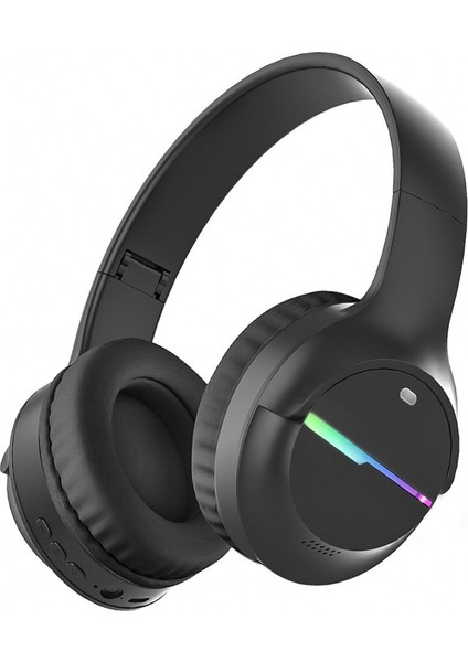 Oyun Için Aydınlık Bluetooth Kablosuz Kulaklık, Baş Üstü, Güçlü Bas, Gürültü Önleyici, Mikrofonlu, Uzun Bekleme Süresi Ve Cep Telefonlarıyla Uyumlu (Yurt Dışından)