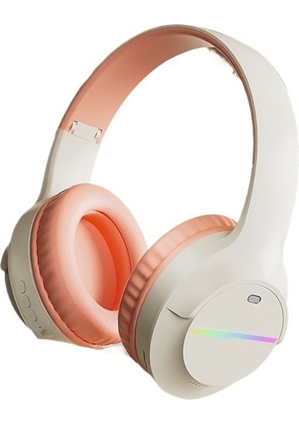 Oyun Için Aydınlık Bluetooth Kablosuz Kulaklık, Baş Üstü, Güçlü Bas, Gürültü Önleyici, Mikrofonlu, Uzun Bekleme Süresi Ve Cep Telefonlarıyla Uyumlu (Yurt Dışından)