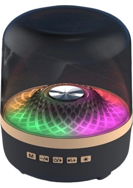 Bluetooth Hoparlör Ev Kablosuz Cam Rgb Aydınlatma Taşınabilir Masaüstü Küçük Subwoofer Ses (Yurt Dışından) fiyatları