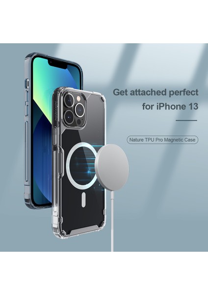 iPhone 13 Pro Magsafe Özellikli Nature Tpu Pro Kapak Şeffaf fırsatları