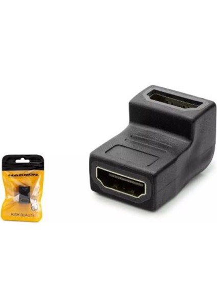 Hadron HDX1269 HDMI F To HDMI F Çevirici L Tip Siyah