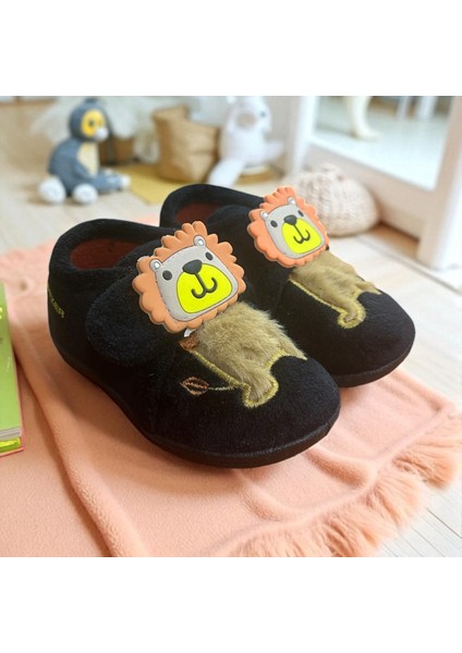 Bebe Erkek Çocuk Kışlık Cırtlı Ayarlanabilir Günlük Okul Kreş Panduf Ayakkabı