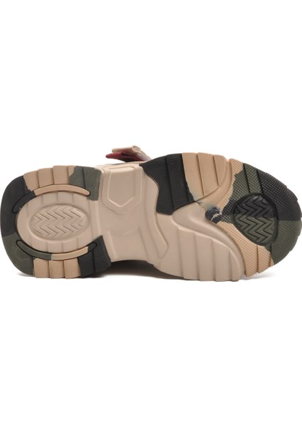 Krem-Haki-Bordo Cırtlı Çocuk Spor Ayakkabı 2021 F indirimleri