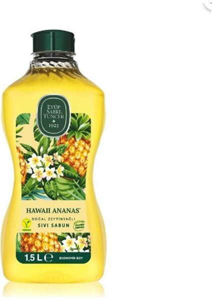 1,5lt Hawaii Ananas Doğal Zeytin Yağlı Sıvı Sabun Pet Şişe