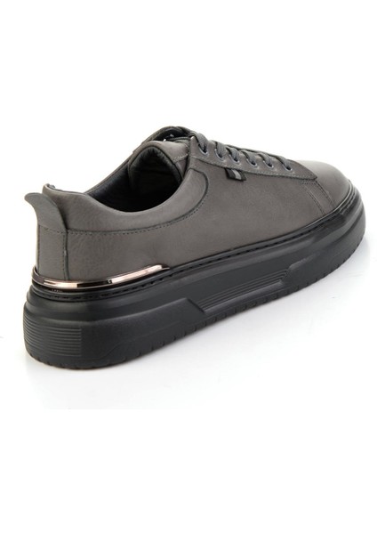 Gri Hakiki Deri Erkek Sneaker E01811604443 modelleri