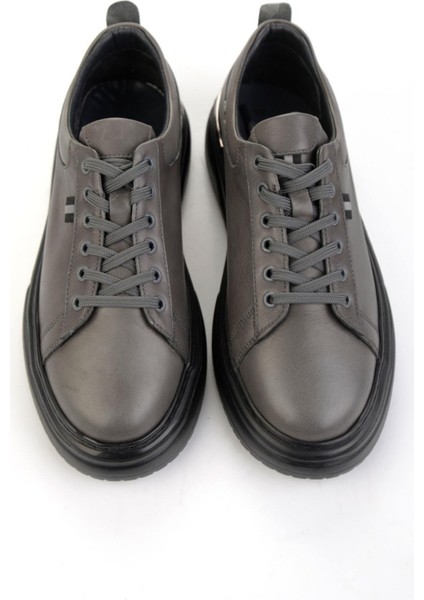 Gri Hakiki Deri Erkek Sneaker E01811604443 fırsatları