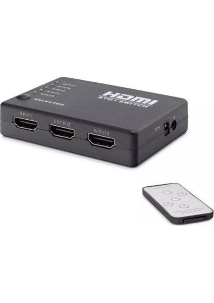 HDX1272 5 Port HDMI Switch 5giriş 1çıkış Kumandalı
