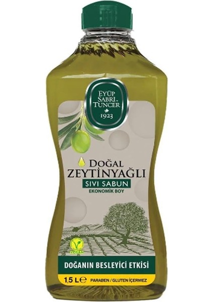1,5lt Doğal Zeytin Yağlı Sıvı Sabun