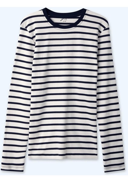 Erkek Çocuk Interlok Uzun Kollu T-Shirt Ekru Renk modelleri