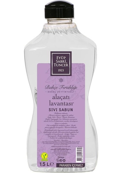 1,5lt Alaçatı Lavantası Sıvı Sabun Doğal Zeytinyağlı