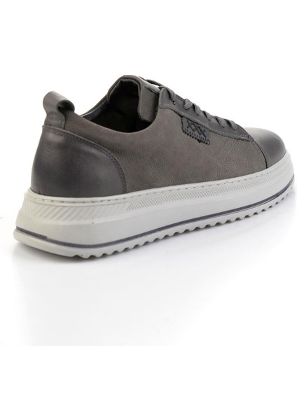 Gri Gri Hakiki Deri Erkek Sneaker E01398071201 modelleri