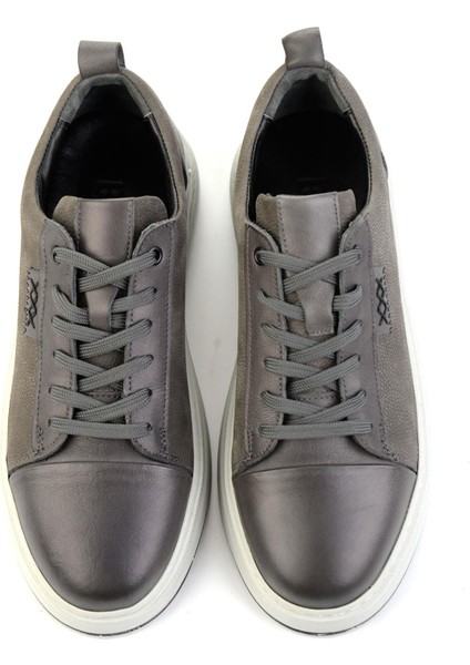 Gri Gri Hakiki Deri Erkek Sneaker E01398071201 fırsatları