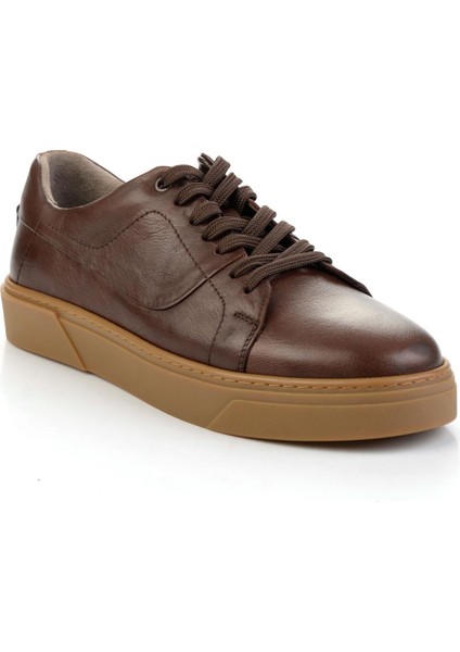 Kahve Hakiki Deri Erkek Sneaker E01811253643 fiyatları