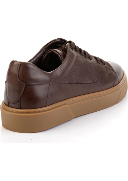 Kahve Hakiki Deri Erkek Sneaker E01811253643 modelleri