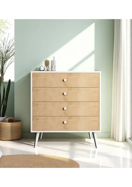 Riva Şifonyer / Çok Amaçlı Dolap/ Çekmeceli Şifonyer / Kapaklı Şifonyer / 4 Çekmeceli Şifonyer