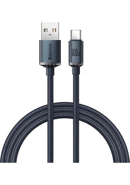 Crystal Usb-A To C 100W Kablo 1.2m Siyah (CAJY000401)