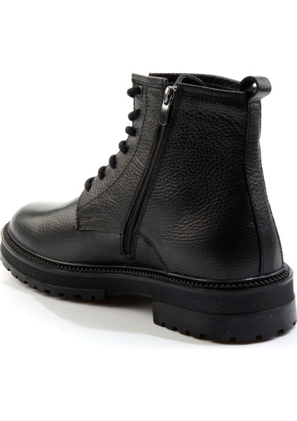 Siyah Hakiki Deri Erkek Bot & Bootie E02594401340 modelleri