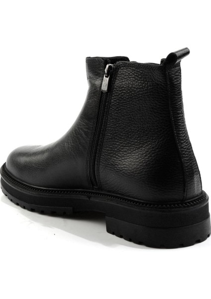 Siyah Hakiki Deri Erkek Bot & Bootie E02594401240 modelleri