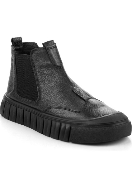 Siyah Hakiki Deri Erkek Bot & Bootie E02811313140 fiyatları