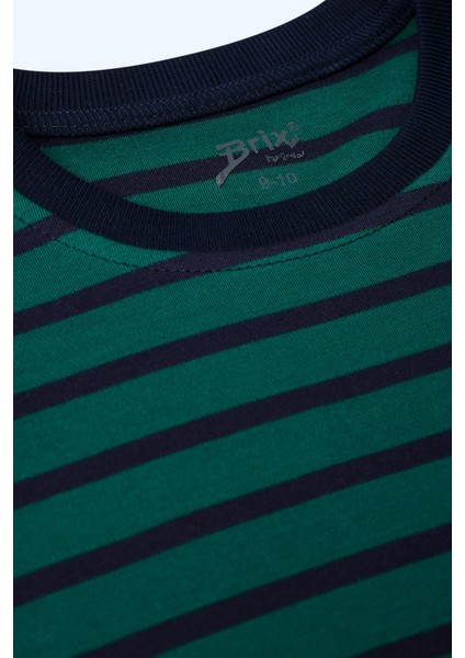 Erkek Çocuk Interlok Uzun Kollu T-Shirt Yeşil Renk fırsatları