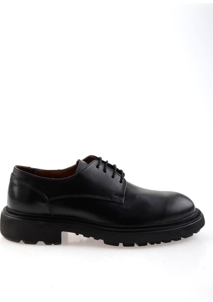 Siyah Hakiki Deri Erkek Klasik Ayakkabı E01597000403