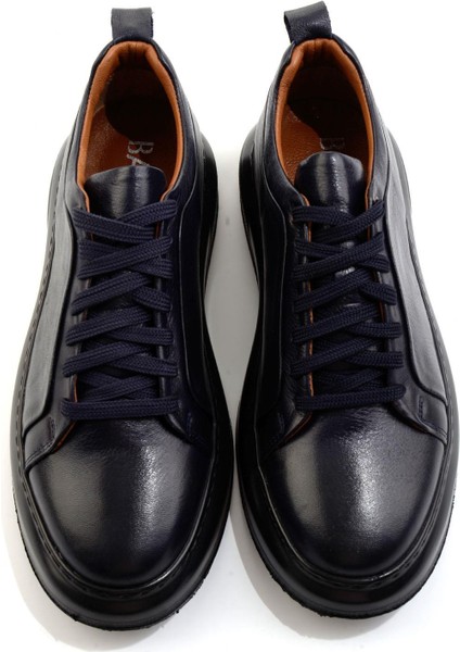 Lacivert Hakiki Deri Erkek Sneaker E01594315143 fırsatları