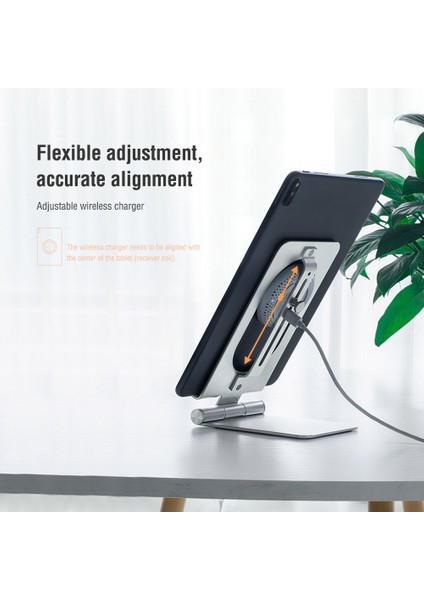 NKT01 Powerhold Tablet 15W Wireless Şarj Cihazı Masaüstü Tablet Tutucu Stand indirimleri