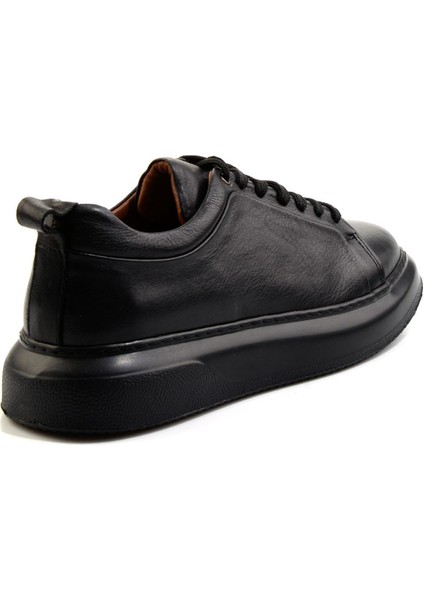 Siyah Hakiki Deri Erkek Sneaker E01594315143 modelleri
