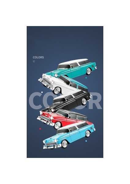 1955 Model Klasik Araba Bluetooth Hoparlör Speaker 10 Watt Fm Radyo Sd Kart USB indirimleri