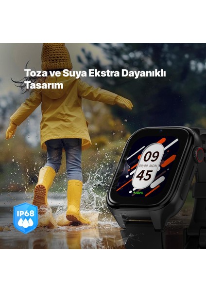 Kidi GPS 4G Sim Kartlı Akıllı Çocuk Saati Siyah 2KSW02 indirimleri