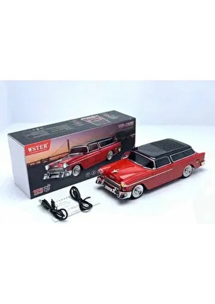 1955 Model Klasik Araba Bluetooth Hoparlör Speaker 10 Watt Fm Radyo Sd Kart USB fiyatları