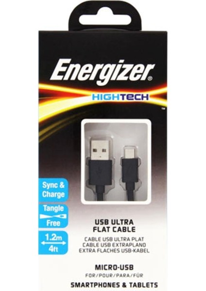 C21UBMCGBK4 1.2m Flat Micro Siyah USB Kablosu